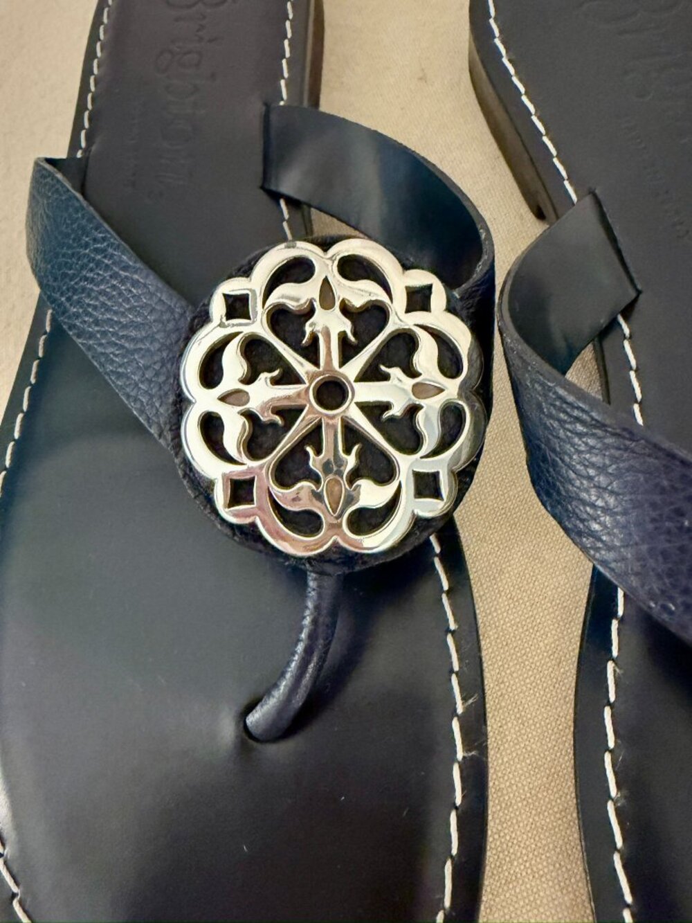 Brighton "Alice" Sandal in Navy- Size 10 - Picture 5 of 8